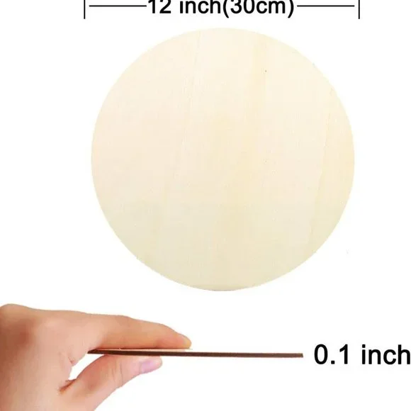 Breast Cancer Awareness 12" Round Thin Birch Handmade Wall Decor - Picture 3 of 5